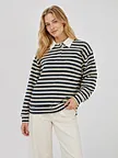 private label striped sweatshirt